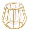 Small Vases for Flowers, Glass Bud Vase with Metal Geometric Iron Line Cup Vase Pot for Hydroponic, Rustic Decorative Vase Centerpieces for Wedding, Dinning, Home Table Decoration view 1