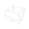 Glitzhome 26" L Washed White Wooden Tree Collar, Rustic Trapezoid Tree Stand Cover Farm Fresh Christmas Tree Skirt Box view 2