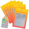 Funfery 100 Pack Mylar Resealable Bags, Clear Gradient Packing Bags for Food Storage, Small Business, Foil Pouch Smell Zipper Proof Bag for Sample Jewelry Eyelash Gloss(Yellow Orange,5.9x8.6in) view 1
