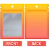 Funfery 100 Pack Mylar Resealable Bags, Clear Gradient Packing Bags for Food Storage, Small Business, Foil Pouch Smell Zipper Proof Bag for Sample Jewelry Eyelash Gloss(Yellow Orange,5.9x8.6in) view 2