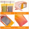 Funfery 100 Pack Mylar Resealable Bags, Clear Gradient Packing Bags for Food Storage, Small Business, Foil Pouch Smell Zipper Proof Bag for Sample Jewelry Eyelash Gloss(Yellow Orange,5.9x8.6in) view 4