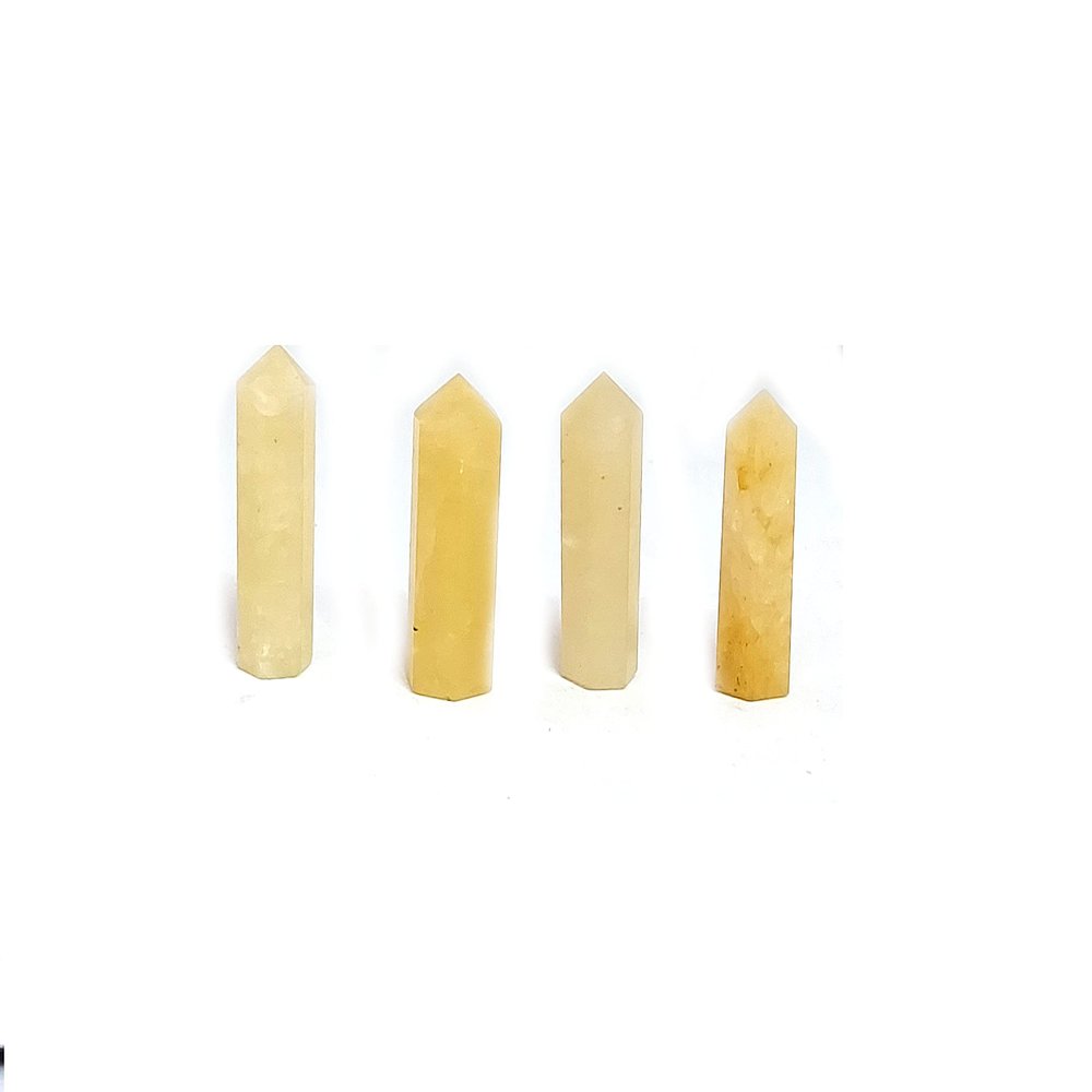 ASTROGHAR Natural Yellow Aventurine Crystal Mini 30 mm Healing 4 Pencil Set for Reiki & Chakra Healing