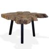 ZQQLVOO Rustic Coffee Table with Iron Table Legs, Root Carving Tea End Table, Low Table, Couch End Side Table, for Home Office Living Room Furniture, Genuine Teak 31.4"x27.5"x14.9" view 2