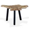 ZQQLVOO Rustic Coffee Table with Iron Table Legs, Root Carving Tea End Table, Low Table, Couch End Side Table, for Home Office Living Room Furniture, Genuine Teak 31.4"x27.5"x14.9" view 3