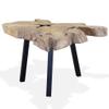 ZQQLVOO Rustic Coffee Table with Iron Table Legs, Root Carving Tea End Table, Low Table, Couch End Side Table, for Home Office Living Room Furniture, Genuine Teak 31.4"x27.5"x14.9" view 4