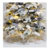 Christmas Tree Skirt 48 Inch Gold Snowflakes White Faux Fur Tree Skirts Fluffy Plush Tree Mat for Artificial Tree Decorations Indoor view 2