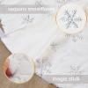 Christmas Tree Skirt 48 Inch White Faux Fur Tree Skirts with Silver Snowflakes Winter Large Plush Xmas Tree Mat Christmas Tree Decorations view 3