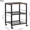 LIANTRAL 3 Tier Rolling Cart, Black Kitchen Carts on Wheels with Storage, Multifunctional Utility Cart for Kitchen Bathroom Living Room Bar Office view 2