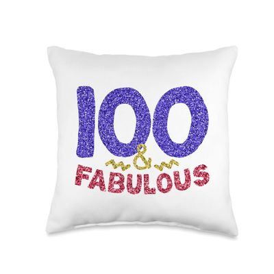 100th Birthday Shirt Women Gift Funny 100 Year Old Grandma Throw Pillow