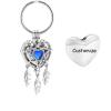 Cremation Jewelry Heart Dream Catcher Urn Keychain for Human Ashes Cremation Keepsake Memorial Urn Keyring for Women Men view 1