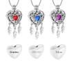 Cremation Jewelry Heart Dream Catcher Urn Keychain for Human Ashes Cremation Keepsake Memorial Urn Keyring for Women Men view 2