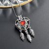 Cremation Jewelry Heart Dream Catcher Urn Keychain for Human Ashes Cremation Keepsake Memorial Urn Keyring for Women Men view 3