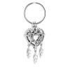 Cremation Jewelry Heart Dream Catcher Urn Keychain for Human Ashes Cremation Keepsake Memorial Urn Keyring for Women Men view 1