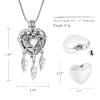 Cremation Jewelry Heart Dream Catcher Urn Keychain for Human Ashes Cremation Keepsake Memorial Urn Keyring for Women Men view 2