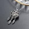 Cremation Jewelry Heart Dream Catcher Urn Keychain for Human Ashes Cremation Keepsake Memorial Urn Keyring for Women Men view 4