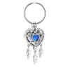 Cremation Jewelry Heart Dream Catcher Urn Keychain for Human Ashes Cremation Keepsake Memorial Urn Keyring for Women Men view 1