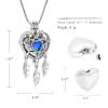 Cremation Jewelry Heart Dream Catcher Urn Keychain for Human Ashes Cremation Keepsake Memorial Urn Keyring for Women Men view 2