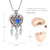 Cremation Jewelry Heart Dream Catcher Urn Keychain for Human Ashes Cremation Keepsake Memorial Urn Keyring for Women Men view 2