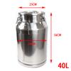 40L Stainless Steel Milk Can, Dairy Pot with Sealed Lid 304 Heavy Duty Bucket GDAE10 Liquid Storage Canister Oil Barrel Pail Jug Wine Tea Beer for Home Bar Kitchen Industry view 2