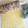 Embossing Rolling Pin FROST for Christmas Cookies, Gingerbread, Shortbread by Algis Crafts view 2