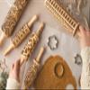 Embossing Rolling Pin FROST for Christmas Cookies, Gingerbread, Shortbread by Algis Crafts view 3