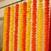 20pc Dark Orange Artificial Marigold Flower Garlands 5 Feet Long Each for Indian Weddings Theme Decorations Home Photo Prop Diwali Festival view 3