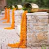 20pc Dark Orange Artificial Marigold Flower Garlands 5 Feet Long Each for Indian Weddings Theme Decorations Home Photo Prop Diwali Festival view 4