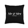 30th Wedding Anniversary Shirt Gift Mr Mrs Men Women Wife Throw Pillow view 1