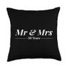 30th Wedding Anniversary Shirt Gift Mr Mrs Men Women Wife Throw Pillow view 1