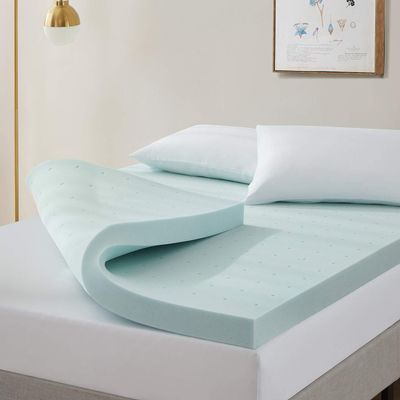 Nestl Mattress Topper, 4 Inch Memory Foam Topper, Gel Infused Memory Foam Mattress Topper, Ventilated Design Mattress Pad, Queen