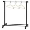 Child Garment Rack- Kids Closet Organizer- with Childrens Velvet Hangers (Includes 10 Children's Hangers) (Black Rack with 10 White Hangers) view 2