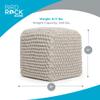 BIRDROCK HOME Bud Pouf Foot Stool Ottoman - Knit Bean Bag Floor Chair - Cotton Braided Cord - Great for The Living Room, Bedroom and Kids Room - Small Furniture view 2