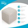 BIRDROCK HOME Bud Pouf Foot Stool Ottoman - Knit Bean Bag Floor Chair - Cotton Braided Cord - Great for The Living Room, Bedroom and Kids Room - Small Furniture view 3