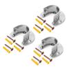 Juvielich Stainless Steel Rod Socket Closet Pole Sockets U-Shaped Open Type Socket Bracket Fit for 35mm/1.38" Pipe Diameter 2PCS view 1