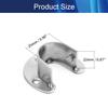 Juvielich Stainless Steel Rod Socket Closet Pole Sockets U-Shaped Open Type Socket Bracket Fit for 35mm/1.38" Pipe Diameter 2PCS view 2