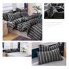 MZP Twin Quilt/Duvet Cover with Fitted Sheet 4 Piece Set Soft Double 100% Cotton Full/Queen Comforter Cover with Zipper Closure Corner Ties Fitted Sheet Pillowcases(Blue,200x230-180x200+25CM) view 3