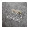 ZTBH Bathroom Divider Stainless Steel Bathroom Storage Shelf, Punch Free Bathroom Wall Hanging Storage Rack Bathroom Hardware Sets view 1