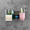 ZTBH Bathroom Divider Stainless Steel Bathroom Storage Shelf, Punch Free Bathroom Wall Hanging Storage Rack Bathroom Hardware Sets view 3