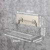 ZTBH Bathroom Divider Stainless Steel Bathroom Storage Shelf, Punch Free Bathroom Wall Hanging Storage Rack Bathroom Hardware Sets view 4