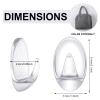 Blulu 12 Pcs Clear Adhesive Hooks for Hanging Wall Hooks Heavy Duty 22 lb Max No Damage Waterproof Transparent Hook with 15 Pcs Self-Adhesive Tapes for Home Bathroom Kitchen Office Wall view 2