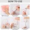 Blulu 12 Pcs Clear Adhesive Hooks for Hanging Wall Hooks Heavy Duty 22 lb Max No Damage Waterproof Transparent Hook with 15 Pcs Self-Adhesive Tapes for Home Bathroom Kitchen Office Wall view 4
