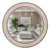 24 Inches Rustic Round Wall Mirrors - Wooden Farmhouse Circle Mirror for Bathroom, Entryway, Bedroom, Living Room, Entryway Decorative view 1