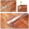 2MM PVC Clear Tablecloth, Plastic Vinyl Wipeable Round Waterproof Dining Table Cover, Transparent Table Protector Cover, Kitchen Dinner Holiday Doilies - 110cm 120cm Customizable view 2