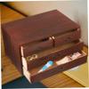 Veemoon Desk Organizer Wooden Storage Box Drawer Storage Organizer for Home Office view 2