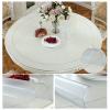 2mm Thick Frosted Tablecover Protector Plastic Round PVC Tablecloth, Non Slip Clear Mat Waterproof Table Covers for Garden Furniture Dining Table Cloth - Customizable view 1