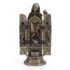 Veronese Design 7 7/8 Inch Tall Madonna and Baby Jesus Triptych Religious Decor Gift Cold Cast Bronzed Resin Faith Collecitbles Nativity Design view 1