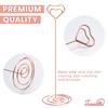 IMAMIN 16pcs Place Card Holders, 8.75 Inches Tall Table Number Holders, Rose Gold Picture Holder for Tables with Heart Shaped Clip for Wedding, Photos, Food Signs, Memo Notes, Restaurant, Birthday view 3