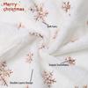Christmas Tree Skirt Faux Fur Xmas Holiday Decorative Shiny Tree Skirt Thick Tree Skirt Sparkly Sequin White Snowflakes Tree Mats Holiday New Year Home Decoration 48inch Rose Gold view 4