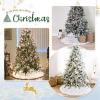 Christmas Tree Skirts White Tree Cover Sparkly Tree Mats 48inch Large Plush Fluffy Xmas Tree Skirt for Winter Holiday Festivel Tabletop Thick Tree Decoration view 2
