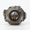 Veronese Design 3 3/8 Inch Tall Steampunk Orb from Outer Space Alien Collectible Cold Cast Pewter Finish Resin Sculpture view 1